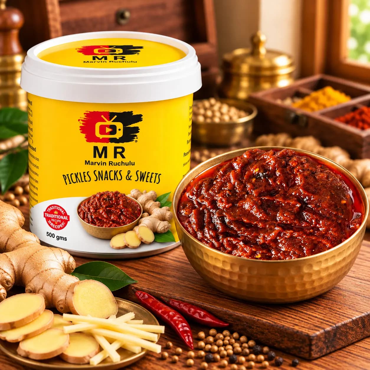 Marvin Ruchulu Traditional Ginger Pickle